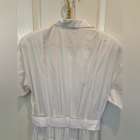 Vintage NWT Cotton Western Lace Shoulder Pad Midi Belted Dress VTG 14 - Picture 13 of 14